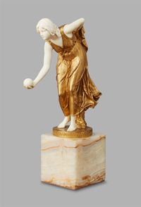 A German Meissen ‘art nouveau’ gilded bronze by Walter Scott, circa 1900 - image 1