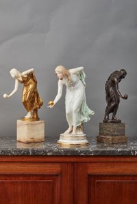 A patinated bronze ‘ Kugelspielerin’ by Walter Scott, circa 1890 - image 4