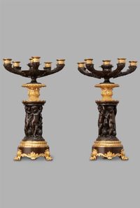 A good decorative pair of French Charles X candelabres, circa 1830 - image 1
