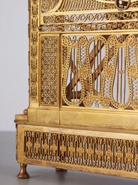 An unusual French Louis XVI filigree skeleton clock set, circa 1780 - image 4