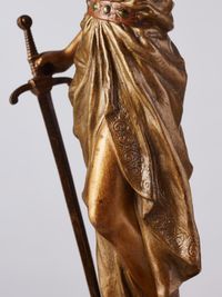 A beautiful early 20th century Viennese cold painted bronze depicting Lady Justice - image 7