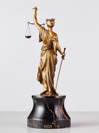 A beautiful early 20th century Viennese cold painted bronze depicting Lady Justice - image 3