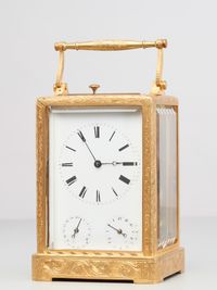 A French 3 dial 'one piece case' travelling clock, attributed to Bolviller, circa 1840 - image 1