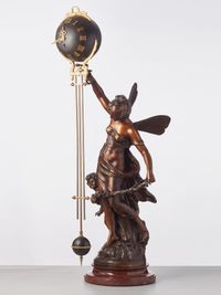 Een Franse Swinger (Mystery) klok van Auguste Moreau, circa 1900 - afbeelding 2