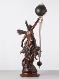 Een Franse Swinger (Mystery) klok van Auguste Moreau, circa 1900 - afbeelding 3