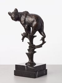 A German bronze art-deco sculpture of a bear in a tree by Anton Bushelberger, circa 1920 - image 2