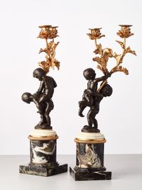 A Pair of French 'Louis XVI' figurative candelabras with putti, circa 1780 - image 3