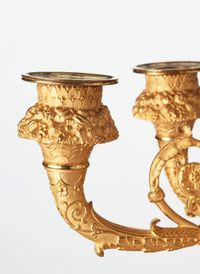A pair of French bronze five-arm candlesticks with angels, circa 1830 - image 5