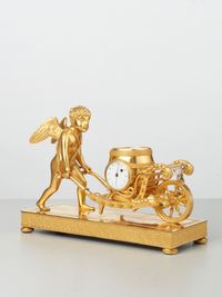A Viennese bronze guilded miniature Empire mantel clock, circa 1810 - image 1