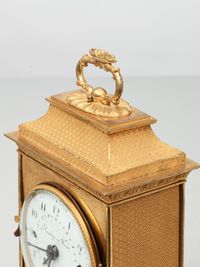A small Vienna bronze gilt travelling clock by Tobias Flaschge, circa 1810 - image 6