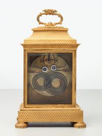 A small Vienna bronze gilt travelling clock by Tobias Flaschge, circa 1810 - image 5