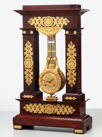 A rare French mahogany and bronze oscillating mantel clock, circa 1830 - image 2