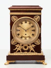 A charming Viennese mahogany and gilt mantel clock by J Straub, circa 1830 - image 1
