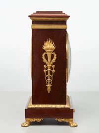 A charming Viennese mahogany and gilt mantel clock by J Straub, circa 1830 - image 3