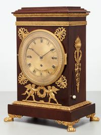 A charming Viennese mahogany and gilt mantel clock by J Straub, circa 1830 - image 2
