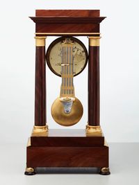 A French mahogany regulator ‘portico’ mantel clock by Montassier, circa 1820 - image 7
