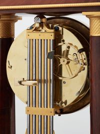 A French mahogany regulator ‘portico’ mantel clock by Montassier, circa 1820 - image 8