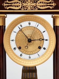 A French mahogany regulator ‘portico’ mantel clock by Montassier, circa 1820 - image 3