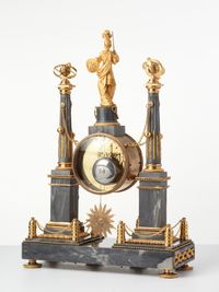 A French Louis XVI grey marble mantel clock by Cellier, circa 1770 - image 4