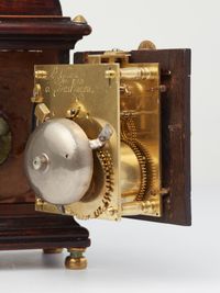 A handsome small south German walnut bracket clock by Gruony, circa 1770. - image 6
