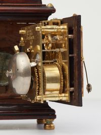 A handsome small south German walnut bracket clock by Gruony, circa 1770. - image 7