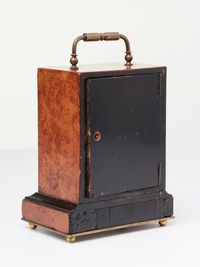 An elegant French burr-walnut ‘time-piece’ travelling clock, circa 1840 - image 4