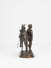 Pair or bronzes of horses with rider  - image 4