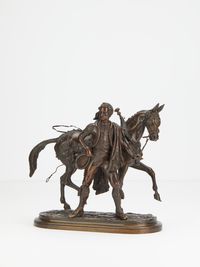 Pair or bronzes of horses with rider  - image 3