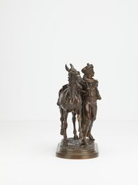 Pair or bronzes of horses with rider  - image 8