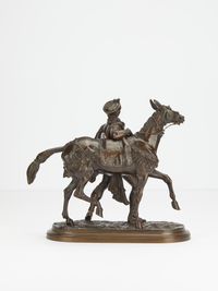 Pair or bronzes of horses with rider  - image 7