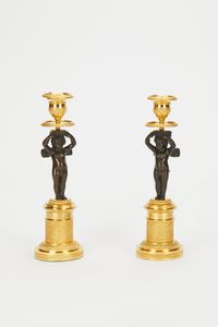 Small size pair Empire candlesticks - image 1