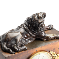 Very Nice unusual French Empire Charles X Pendule with a Bull Mastiff - image 2