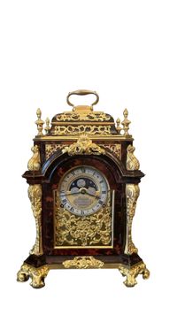 A very handsome Marwick Markham signed 19th century small bracket clock with moon phase - image 1