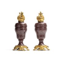 A pair of 18th-century Louis XV ewers (vases) made from Egyptian porphyry - image 3