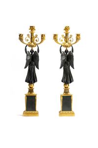 Set of two french empire candelabra - image 3