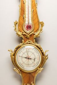 Rosewood Banjo Barometer with Thermometer - image 2