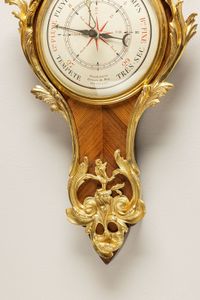 Rosewood Banjo Barometer with Thermometer - image 4