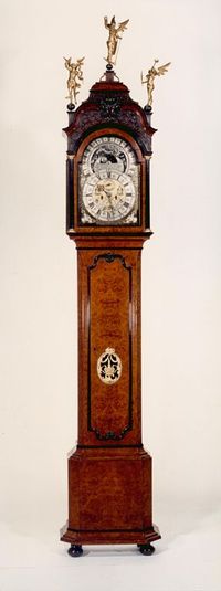 L02 Hollands staand horloge met Planisphere. - afbeelding 2