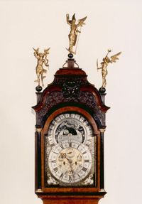 L02 Hollands staand horloge met Planisphere. - afbeelding 3