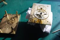 V04 Miniature ebonized Vienna Wall Clock 8 days duration - image 11