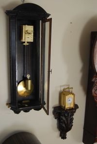 V04 Miniature ebonized Vienna Wall Clock 8 days duration - image 18