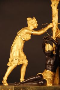 Abs-01 Clock with the noble savage 'Atala liberating Chactas' - image 4
