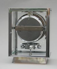 M127 Nikkelen 5 glazen Atmos klok, Reutter no 6972, 5 glazen, Frankrijk ca.1930. - afbeelding 3
