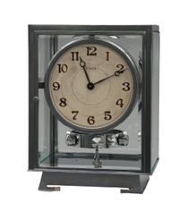 M127 Nikkelen 5 glazen Atmos klok, Reutter no 6972, 5 glazen, Frankrijk ca.1930. - afbeelding 1