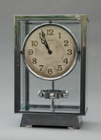 M138  Tall Reutter chrome Atmos, no 4881, 5 glasses, France circa 1930. - image 2