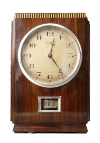M154 Wooden Atmos clock, coromandel veneers, J.L. Reutter,model LG I,No 617, France circa 1930. - image 1