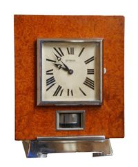 M161 Atmos clock, Amboina wood, J.L. Reutter, number 919, France circa 1930. - image 1