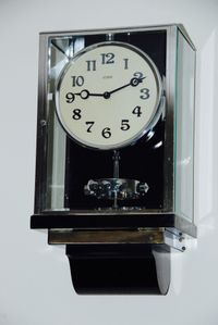 W35  Large nickel plated Art Deco J. L. Reutter Wall Hanging Three-Glass Atmos Clock. - image 2
