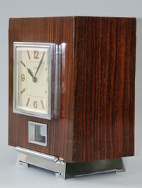 M146 Atmos clock, Palisander wood, J.L. Reutter nr. 4424, France circa 1930. - image 4