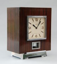 M146 Atmos clock, Palisander wood, J.L. Reutter nr. 4424, France circa 1930. - image 3